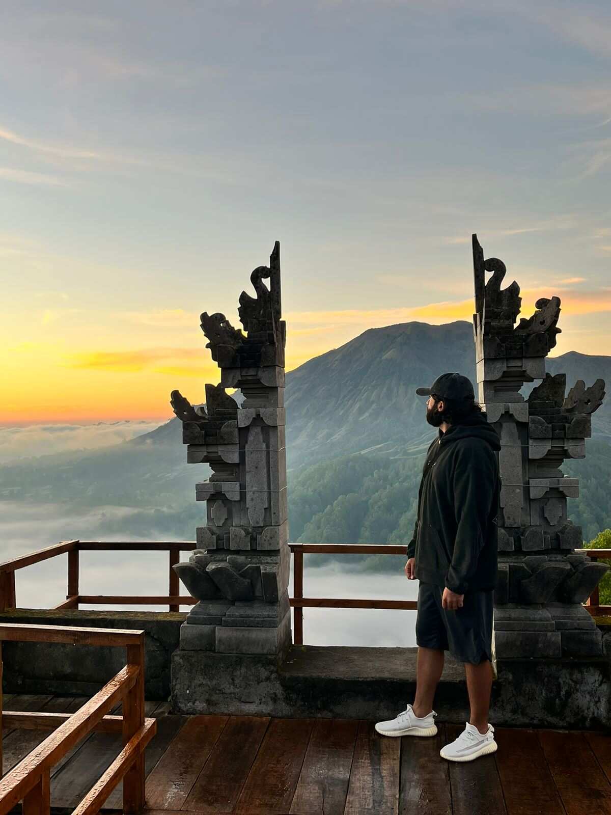 Рассвет на вулкане Батур и рисовые террасы Бали