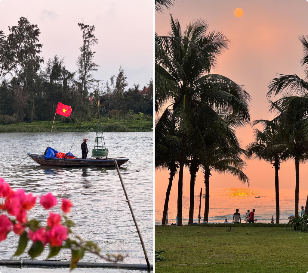 Пальмы и лодка Пальмы и лодка