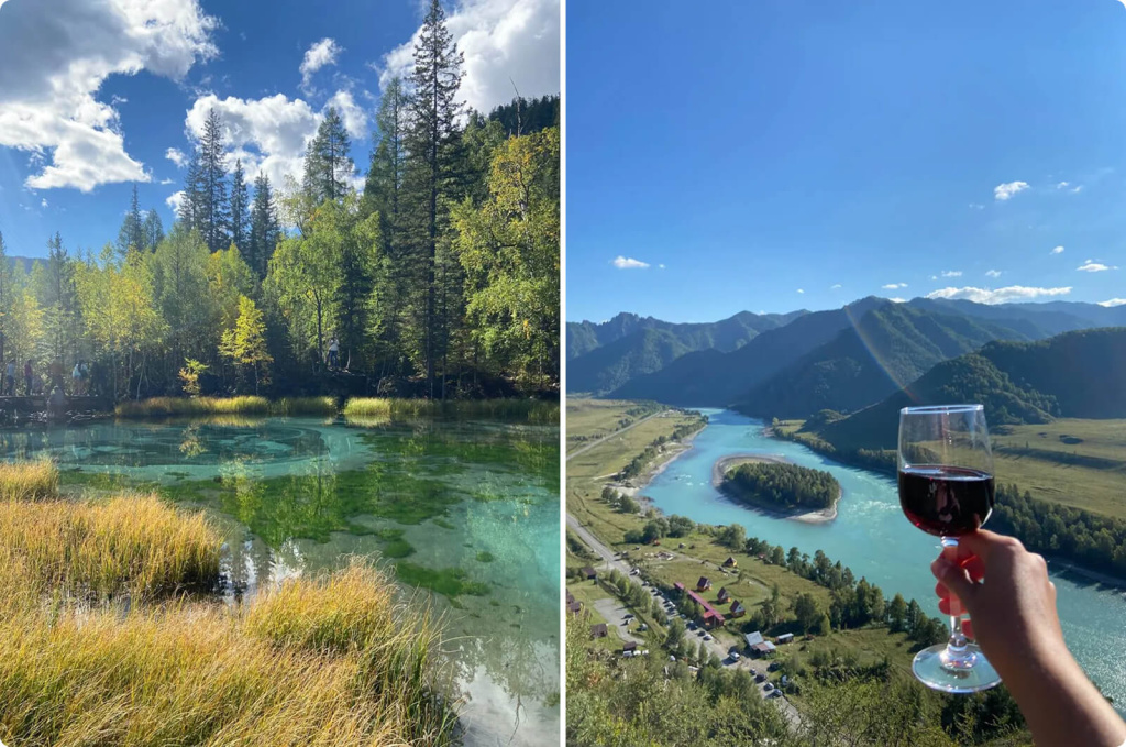 Горы и озеро