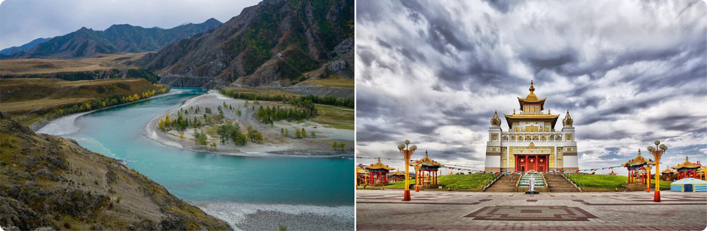 Река и здание Река и здание