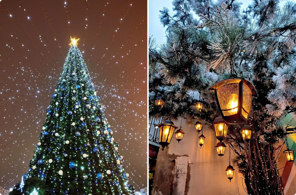 Елка и фонари