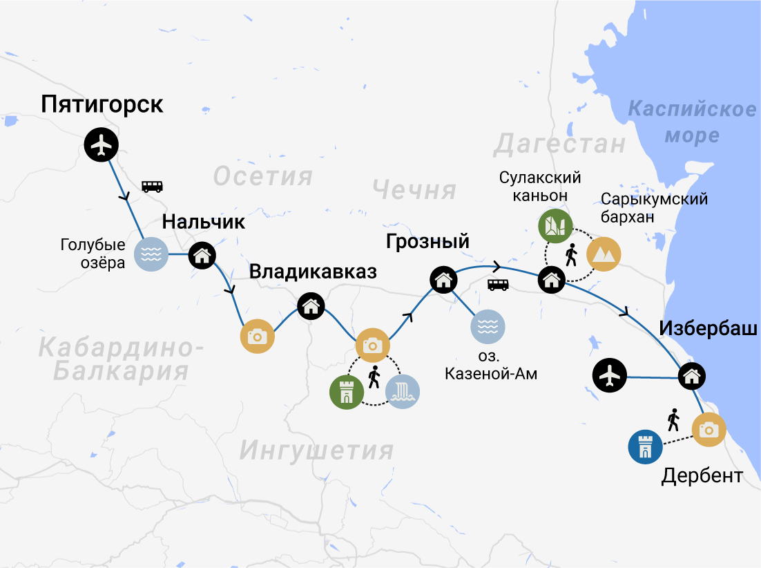 Лучшее на Кавказе. Лайт (часть 2) 28 июл – 03 авг: Кавказ, Дагестан,  Северная Осетия, Чечня, Ингушетия, Кабардино-Балкария (Экскурсионный) тур  по цене от 91 600 ₽ · YouTravel.Me