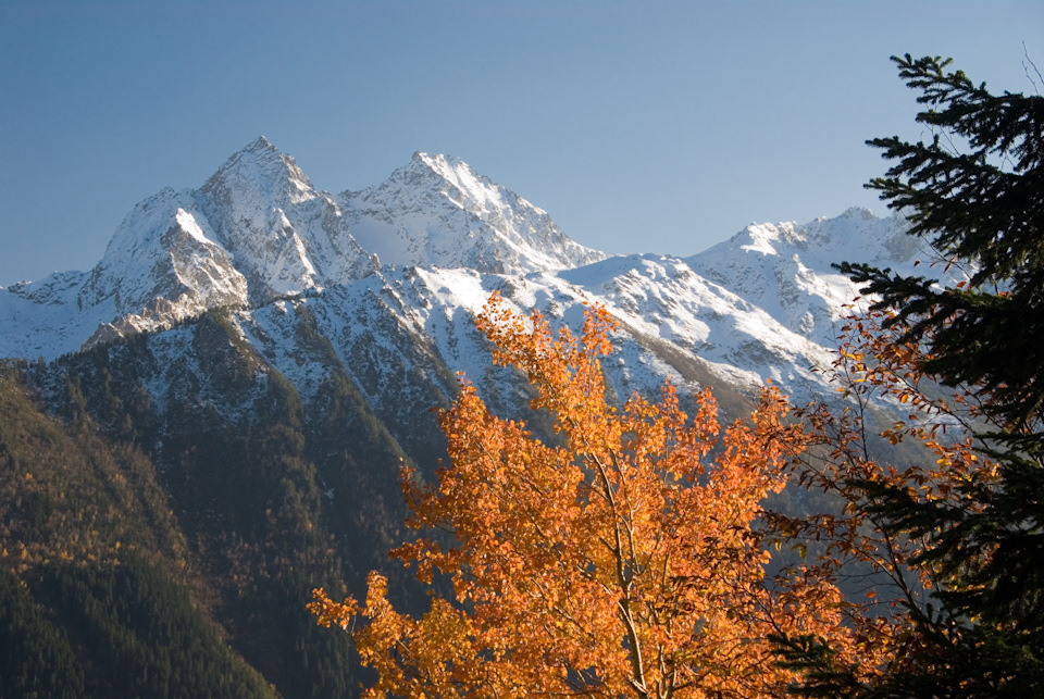 Домбай фото осенью город